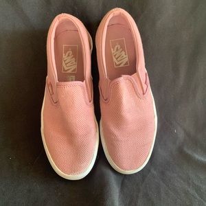 VANS Herringbone Nostalgia Rose Slip On Skate Shoes - Size 6 Mens/ 7.5 Womens